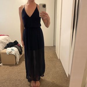 Dark navy blue dress - perfect for a wedding!